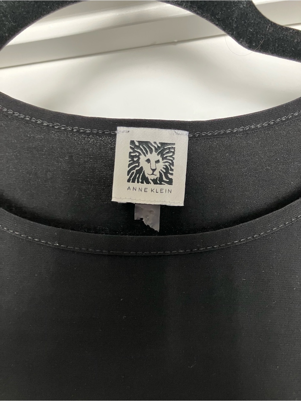 Anne Klein Long Sleeve Shirt Black Women Medium 2026-605 - Picture 2 of 3